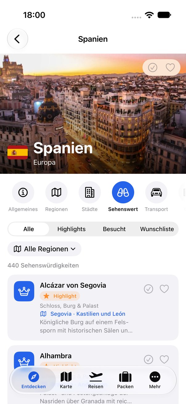 TripData Sehenswert Spanien