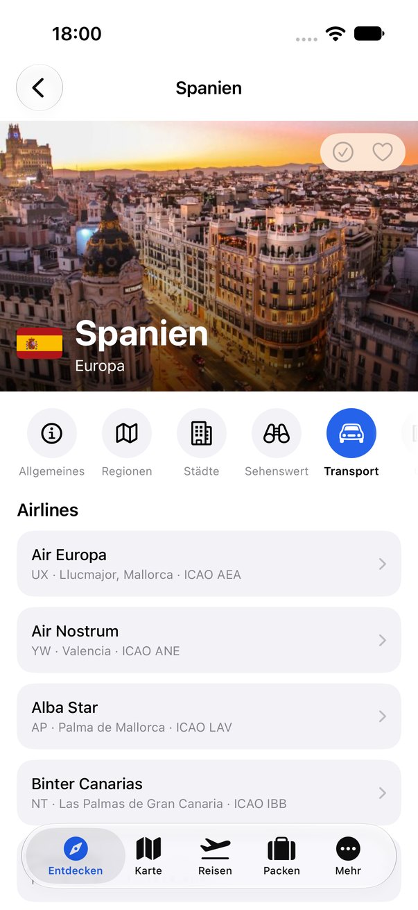 TripData Transport Spanien